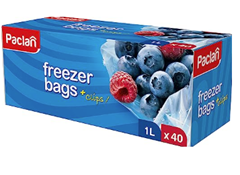 Paclan Gefrierbeutel, 1Liter, 40 Stück, 18 X 28 cm ab 75 Cent