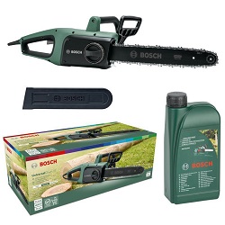 Bosch Elektro Kettensäge UniversalChain 35 mit Sägekettenhaftöl für 71,91€ (Vergleich: 89,89€)