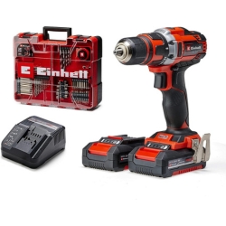 Einhell 18V Akku-Bohrschrauber-Set TE-CD 18/40 Li (inkl. 2x 2AH Akkus, Ladegerät, Koffer & 69-teiliges Zubehör-Set) für 65,23€ (VG: 131,36€)