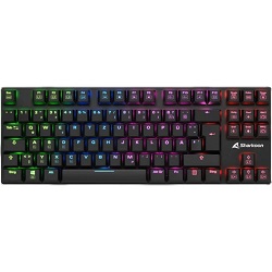 Gaming Tastatur Sharkoon PureWriter TKL RGB für 46,98€ (Vergleich: 61,37€)