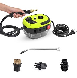 Decdeal Dampfreiniger mit verschiedenen Bürstenköpfen und rutschfestem Griff für 38,49€
