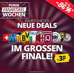 Sportspar: Puma Fan Artikel Sale mit bis zu 86% Rabatt auf ausgewählte Artikel