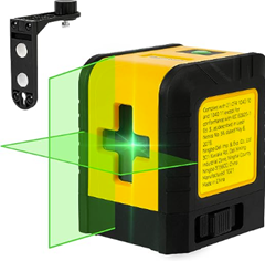 Amazon Basics Horizontal-/Vertikal- und Kreuzlinienlaser der Klasse II, 18 m, Gelb/Schwarz für 26,21€