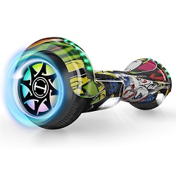 6,5 Zoll isinwheel Hoverboard mit Bluetooth-Lautsprecher und Fahrlicht für 85,67€