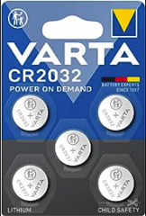 VARTA Batterien Knopfzellen CR2032, 5 Stück, Power on Demand, Lithium, 3V für 2,78€
