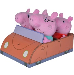 4-teiliges Simba Peppa Pig Familienset im Auto (109261006) für 18,14€ (Vergleich: 32,82€)