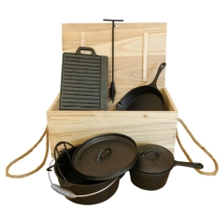 7-teiliges Westerholt Dutch-Oven-Set + Holzkiste ab 50,85€ (VG: 66,90€)