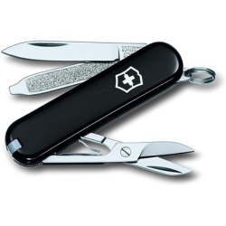 Victorinox Taschenmesser Classic SD Colors, Schwarz (7 Funktionen, Klinge, Schere, Nagelfeile) für 17,99€ (VG: 25€)