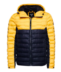 Superdry Radar Wattierte Herren Mix Steppjacke für 47,95€ (Vergleich: 60,29€)