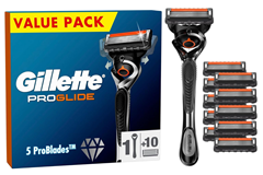 [Prime] Gillette ProGlide Herren Nassrasierer (Handstück + 10 Klingen) für 28,79€ (Vergleich: 40,94€)