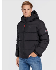 TOMMY JEANS Herren Daunenjacke Essential DM0DM15447 schwarz für 88,20€ (Vergleich: 148,95€)