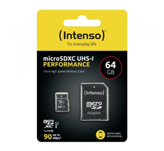 Intenso Micro SDXC Karte 64GB Speicherkarte Class 10 inkl. SDXC Adapter für 4,90€ (Vergleich: 6,97€)