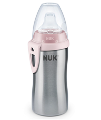[Prime] NUK Active Cup Trinklernflasche (auslaufsicher, hochwertiger Edelstahl, 215ml, 12+ Monate, BPA-frei, Rosa) für 10,50€ (Vergleich: 17,07€)
