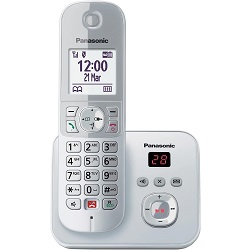 Panasonic KX-TG6861GS Schnurlostelefon mit Anrufbeantworter für 34,99€ (Vergleich: 49,98€)