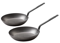 De Buyer Eisenpfanne im Doppelpack (24 und 28 cm) für 45,90€ (Vergleich: 80,50€)
