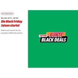 MediaMarkt / Saturn: Black Deals – z.B. PHILIPS Hue White und Col. Amb. E27 3×1100 3er Starter Set 16 Mio. Farben für 79€ (Vergleich: 129,99€)