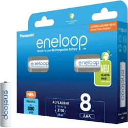 8er Pack Panasonic eneloop AAA Akkus (800 mAh, 2.100 Ladezyklen) für 15,19€ (VG: 22,34€)