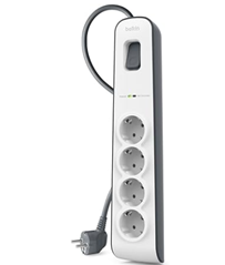 Belkin Surgemaster 4-fach Steckdosenleiste mit Überspannungsschutz (2m Kabel) für 9,99€ (VG: 18,68€)