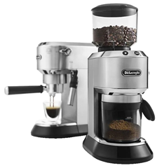 DELONGHI Dedica Style ECKG 6821.M Barista Espressomaschine Bundle Silber für 288€ (Vergleich: 368,96€)