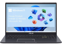 ASUS Vivobook Go E510KA-EJ225WS, inkl. 1 Jahr Microsoft 365 Single, Notebook mit 15,6 Zoll Display, Intel® Celeron® Prozessor, 4 GB RAM, 128 GB eMMC, Peacock Blue für 249€