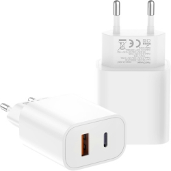 2er Pack MFI zertifizierte Schnellladegeräte USB-A + USB-C für z.B. iPhone, Android Handys und Tablets usw. für 9,99€