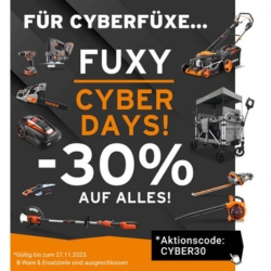 Fuxtec: 30% Rabatt auf (fast) Alles