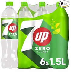 7UP Zero, Zuckerfreie Limonade mit Zitronen- und Limettengeschmack (6 x 1.5 l) für 5,84€