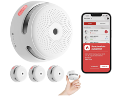 X-Sense Intelligenter Rauchwarnmelder 3er Pack (photoelektrischem Sensor, austauschbarer Batterie, WLAN, App, XS01-WX) für 73,07€
