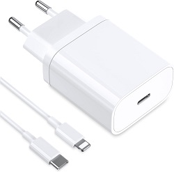 20 Watt USB-C iPhone Ladegerät mit 2 Meter Ladekabel für 6,99€