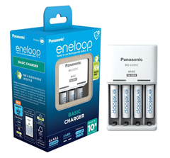 Panasonic eneloop Basic Ladegerät + 4 eneloop AAA-Akkus für 15,39€ (Vergleich: 26,86€)