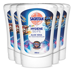 [Prime Spar Abo] Sagrotan No-Touch Kids Nachfüller Aloe Vera – Paw Patrol Edition (5 x 250 ml) für 9,59€ (Vergleich: 14,89€)