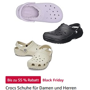 Amazon: Crocs Schuhe für Damen, Herren und Kinder im Angebot