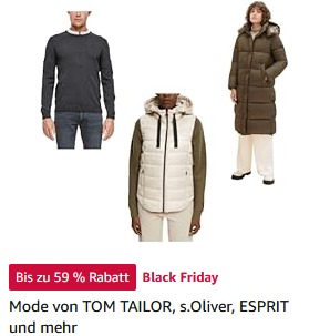 Amazon: Mode von TOM TAILOR, s.Oliver, ESPRIT und mehr zu Bestpreisen