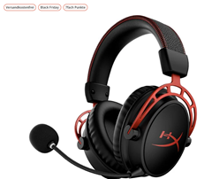 HYPERX Cloud Alpha Wireless, Over-ear Gaming Headset Schwarz für 119€ (VG: 149€)