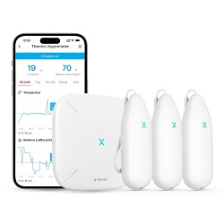 3er Pack X-Sense WLAN Hygrometer zur Temperatur- und Luftfeuchtigkeitsüberwachung mit Basisstation SBS50 für 42,49€ (Vergleich: 59,99€)