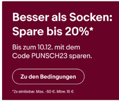 eBay: bis zu 20% Rabatt auf Geschenke ab 15€ MBW