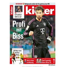 Halbjahresabo mit 52 Ausgaben der Zeitschrift “Kicker” für 139,10€ + 90€ Verrechnungsscheck