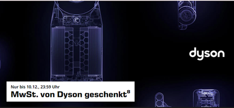 Saturn: 19% MwSt. geschenkt auf Dyson Produkte (15,97% Rabatt)