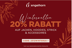 Engelhorn: 20% Rabatt auf Jacken, Hoodies, Strick & Accessoires