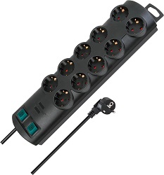 10-fach Steckdosenleiste Brennenstuhl Primera-Line mit zwei Schaltern für je fünf Steckdosen für 13,45€ (Vergleich: 16,94€)