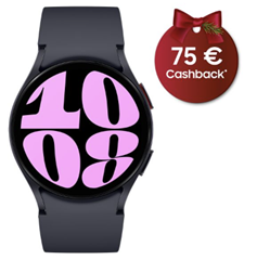 Samsung R930 Galaxy Watch6 (40mm) Graphite Smartwatch für 197,91€ + 75€ Cashback (=122,91€ rechnerisch)