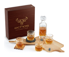 Echos Whiskey Gläser Set mit Karaffe und 4 Gläser für 19,99€ (Vergleich: 49,90€)