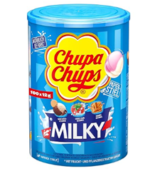 [Prime Spar Abo] Chupa Chups Milky Lutscher, praktische Box mit 100 Lollis für 11,99€ (Vergleich: 19,49€)