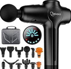cotsoco Massagepistole mit 12 Aufsätzen für 29,99€