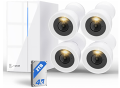 Napcat 4K Überwachungskamera Set (4X F1.0 PoE Kameras mit Spotlight Alarm, 8CH 4K NVR mit 2TB HDD für 24/7 Videoüberwachung/Vollfarb-Nachtsicht/IP67/AI-Erkennung) für 419,99€