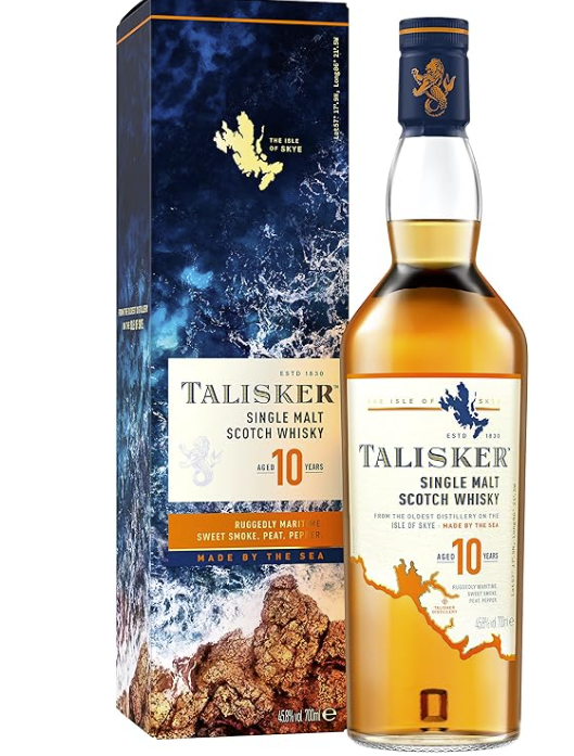 Talisker 10 Jahre Islay Single Malt Scotch Whisky – in Geschenkbox, 700ml für 25,19€