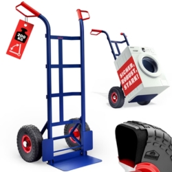 Gardebruk Sackkarre, Blau, Stahl, 200kg, klappbare Schaufel für 39,95€ (Vergleich: 49,51€)