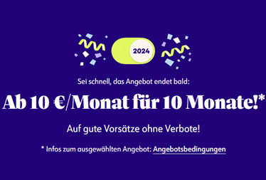 Nur bis Dienstag: 10 Monate Weight Watchers für je 10€