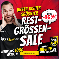 [wieder da] SportSpar: Restgrößen Sale mit bis zu 97% Rabatt auf über 1.000 Artikel