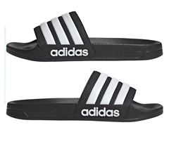 adidas Adilette Shower Slides Schlappen schwarz/weiß für 14,99€ (Vergleich: 21,97€)